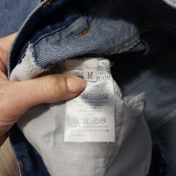 Uppertendom * Relaxed Light Wash Destroyed Jeans M - Picture 9 of 12